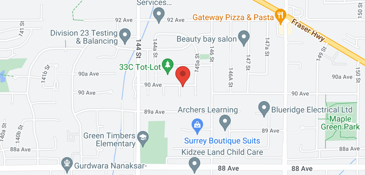 map of 14512 90 AVENUE